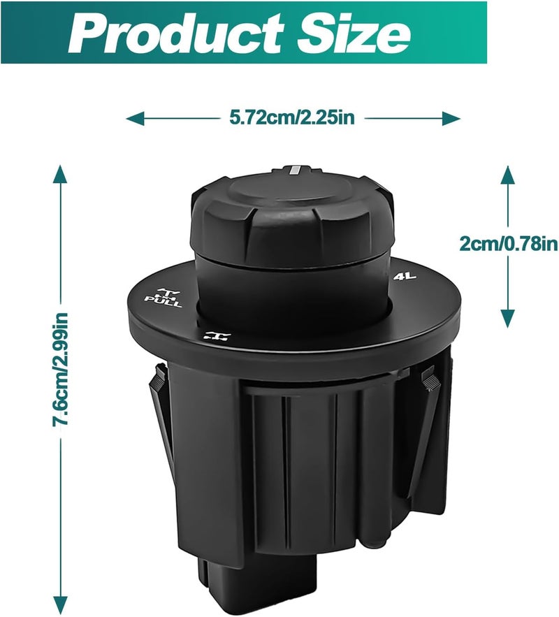 NOTISH 4WD Switch Knob, 4x4 Differential Lock Switch, E-Locker Override Control OEM AL3Z-14B166-BA, Electronic Locking, Compatible with Ford F-150 2009-2014 - Image 3